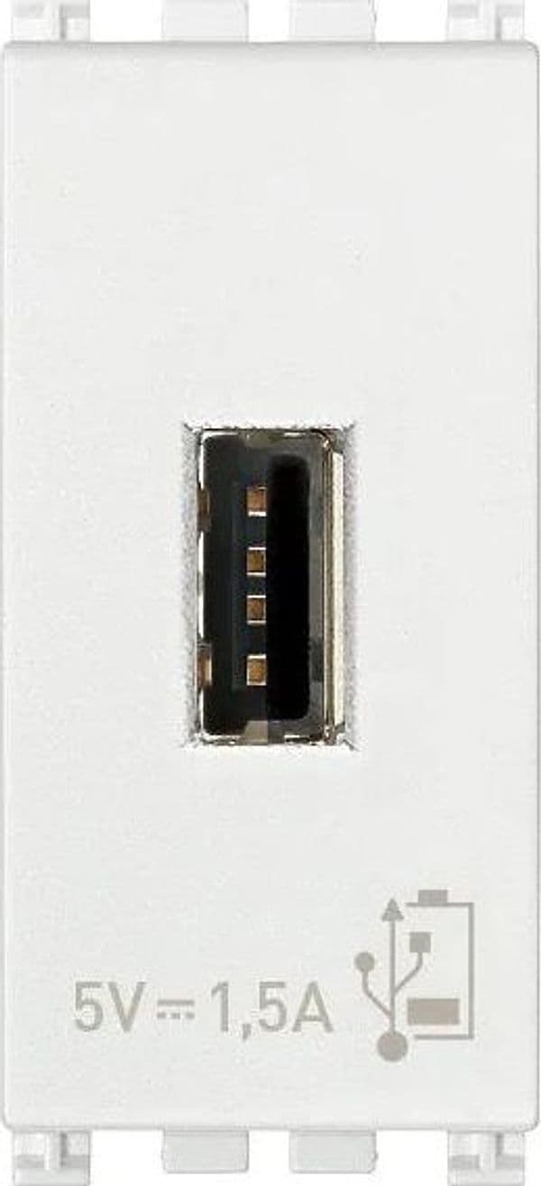 Alimentatore VIMAR USB 5V 1,5A Bianco - Codice SKU 19292.B, Design Modulare e Compatibilità Universale - 2