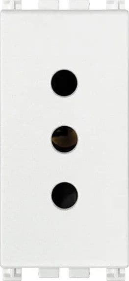 Presa VIMAR 2P+T 10A P11 Bianco SICURY - Sicurezza e Efficienza - SKU 19201.B - 2