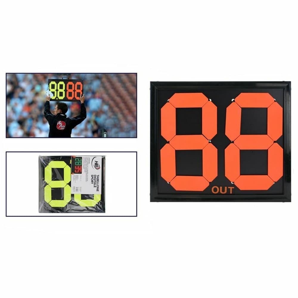 TABELLA TABELLONE PARTITA CAMBI CALCIO SPORT SOSTITUZIONI DOPPIO 2 CIFRE