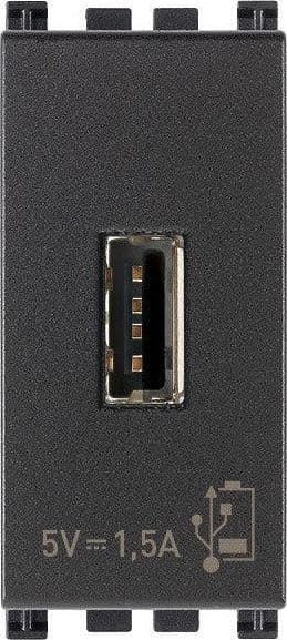 VIMAR Unità Alimentazione USB 5V 1,5A 1M Grigio - Modulare e Compatibile con Dispositivi Elettronici - 19292 - 2