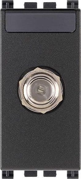 Presa Coassiale Tipo F Femmina Grigia VIMAR - Codice SKU 19318 - Alta Frequenza fino a 2400 MHz - 2
