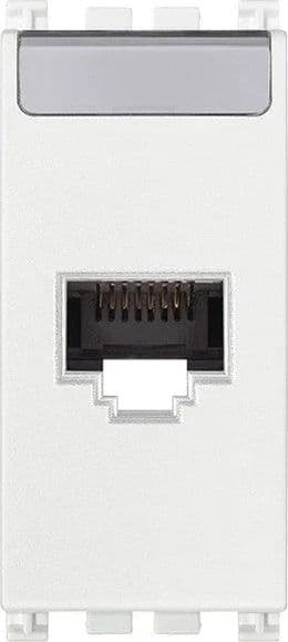 Presa RJ45 VIMAR Netsafe Cat5e UTP 1 Gbps - Codice SKU 19339.11.B, Installazione Facile, Design Elegante - 2