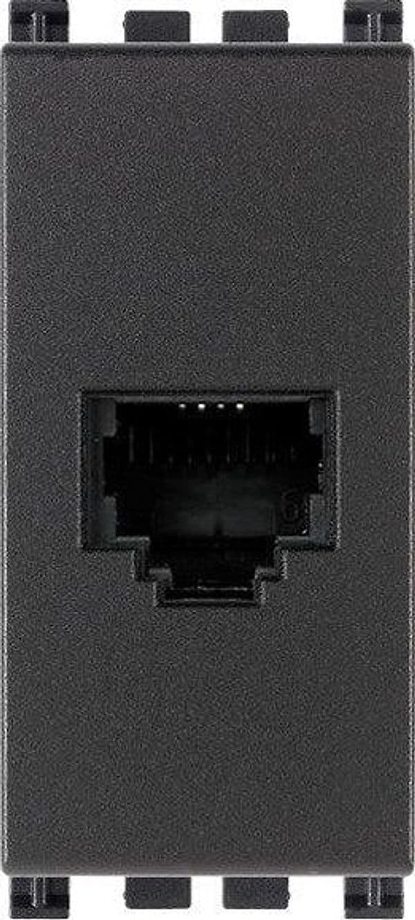 VIMAR Presa RJ11 6/4 Grigio - 19320, Connessione Affidabile e Facile Installazione con Morsetti a Vite - 2