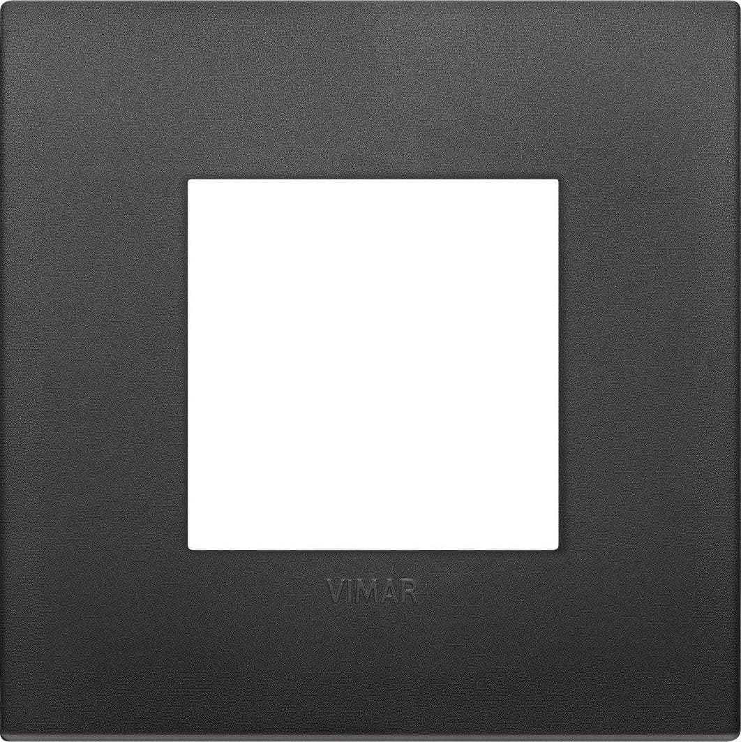 VIMAR Placca Classic 2M Nero - SKU 19642.71, Design Elegante, Tecnopolimero Resistente - 2