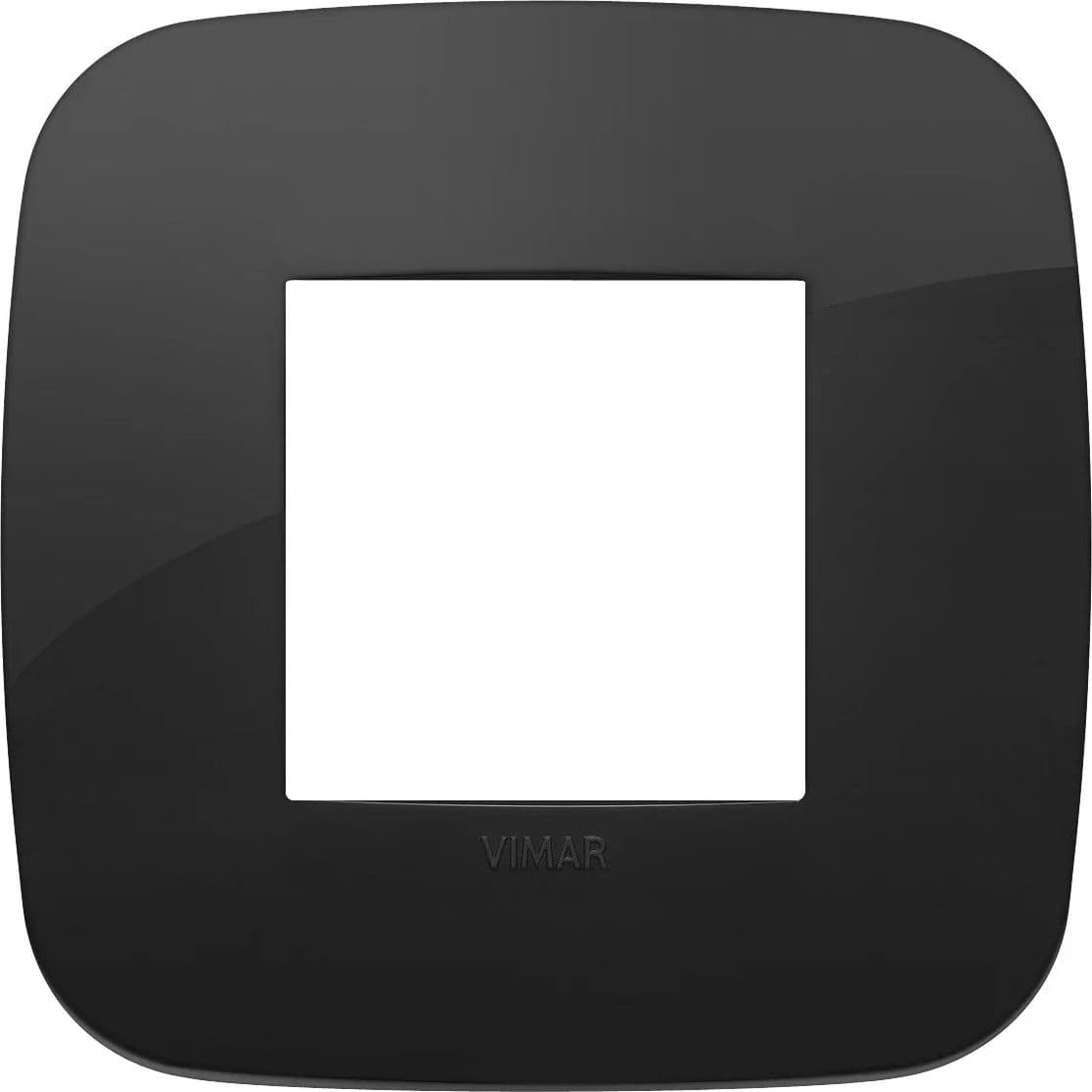 VIMAR Placca Round 2M Nero - Design Elegante e Moderno, SKU 19672.81, in Tecnopolimero Resistente - 2