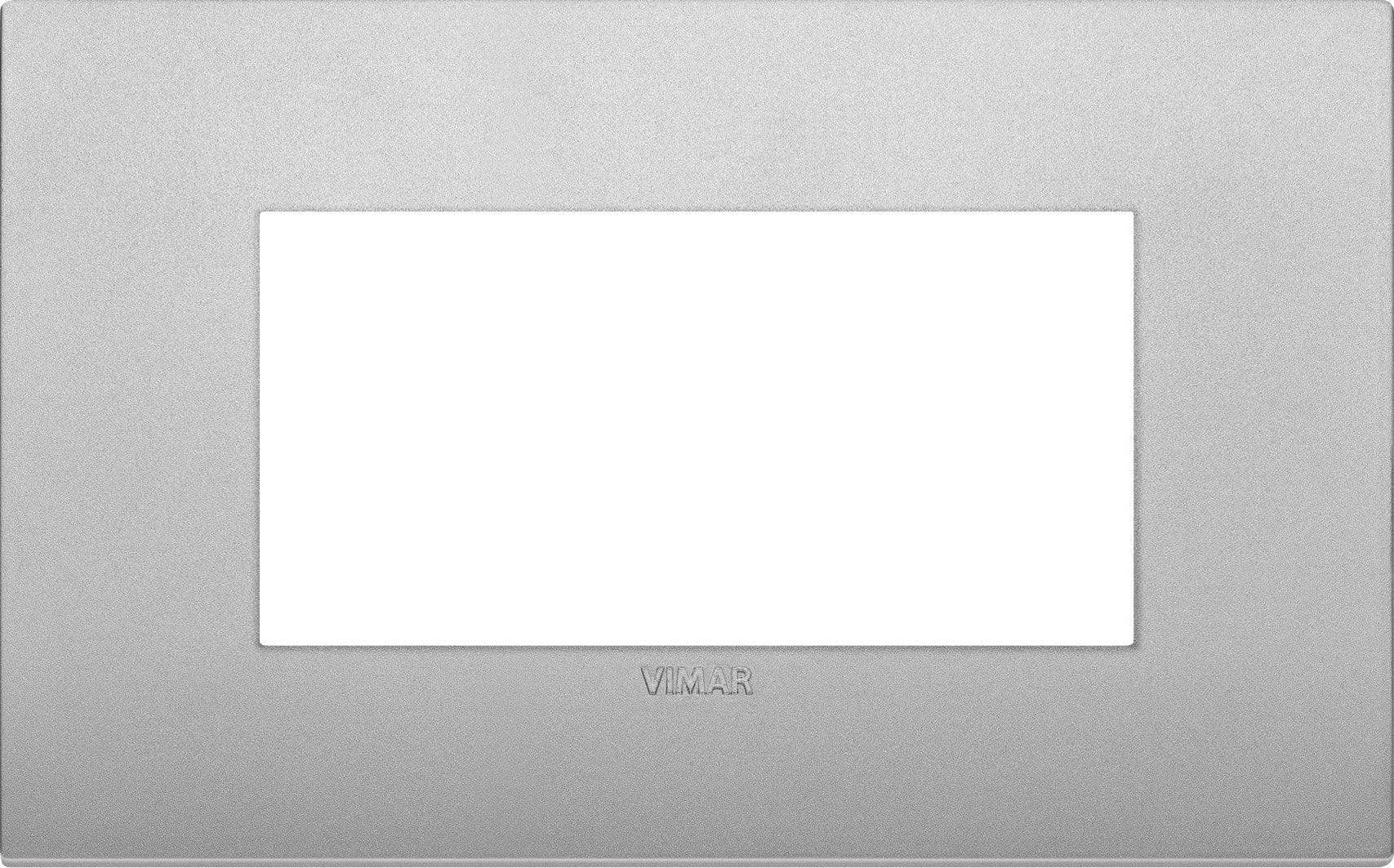 VIMAR Placca Classic 4 Moduli Silver Matt - Eleganza e Funzionalità - SKU 19654.79 - 2