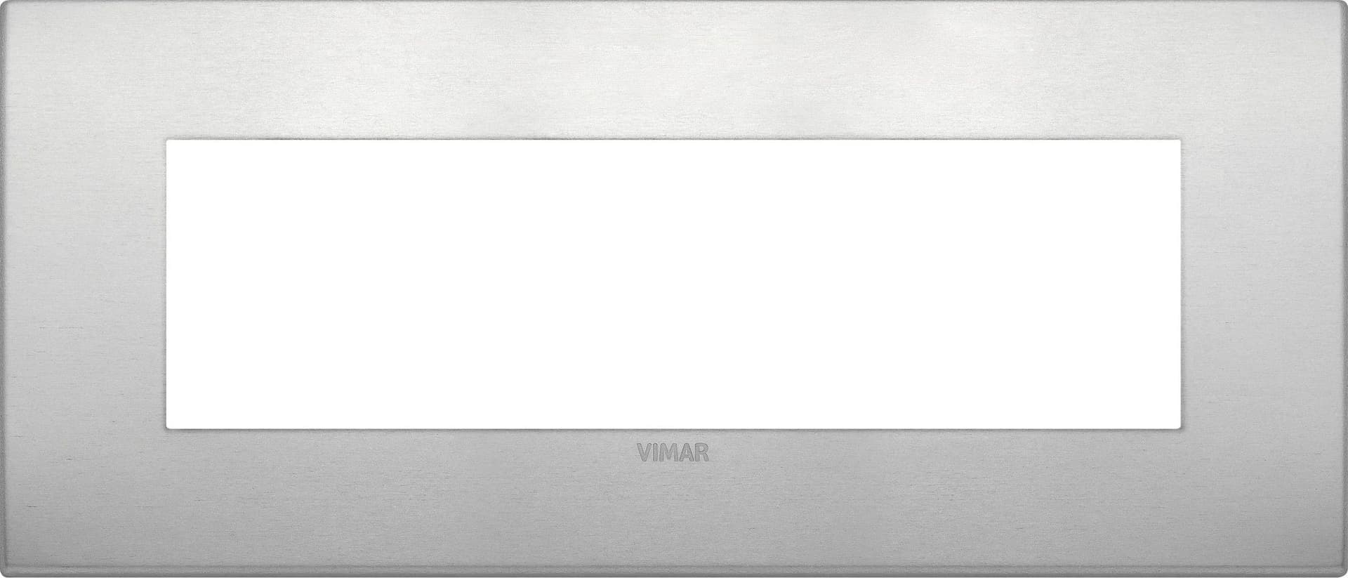 VIMAR Placca Classic 7M Naturale - 19657.15, Finitura In Alluminio, Installazione Facile, Design Raffinato - 2