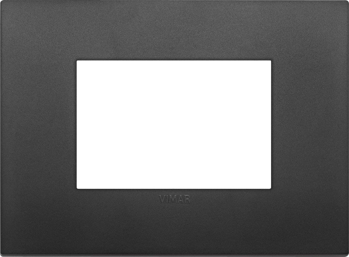 VIMAR Placca Classic 3M Nera - SKU 19653.71, In Tecnopolimero, Elegante e Resistente - 2