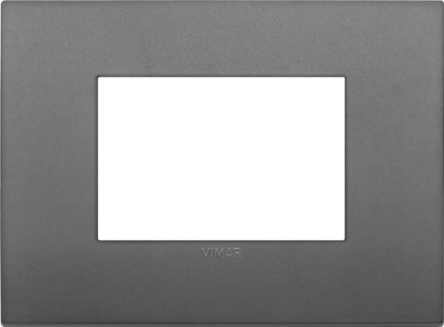 VIMAR Placca Classic 3M Grigio - SKU 19653.72, Materiale Tecnopolimero, Design Versatile e Elegante - 2