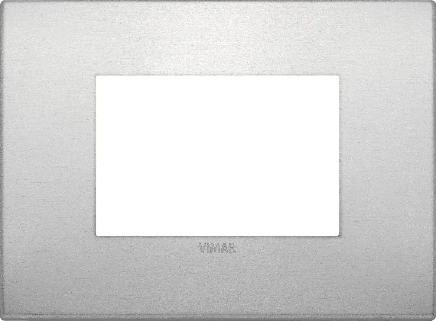 VIMAR Placca Classic 3M Naturale in Alluminio - SKU 19653.15, Design Elegante e Resistente - 2