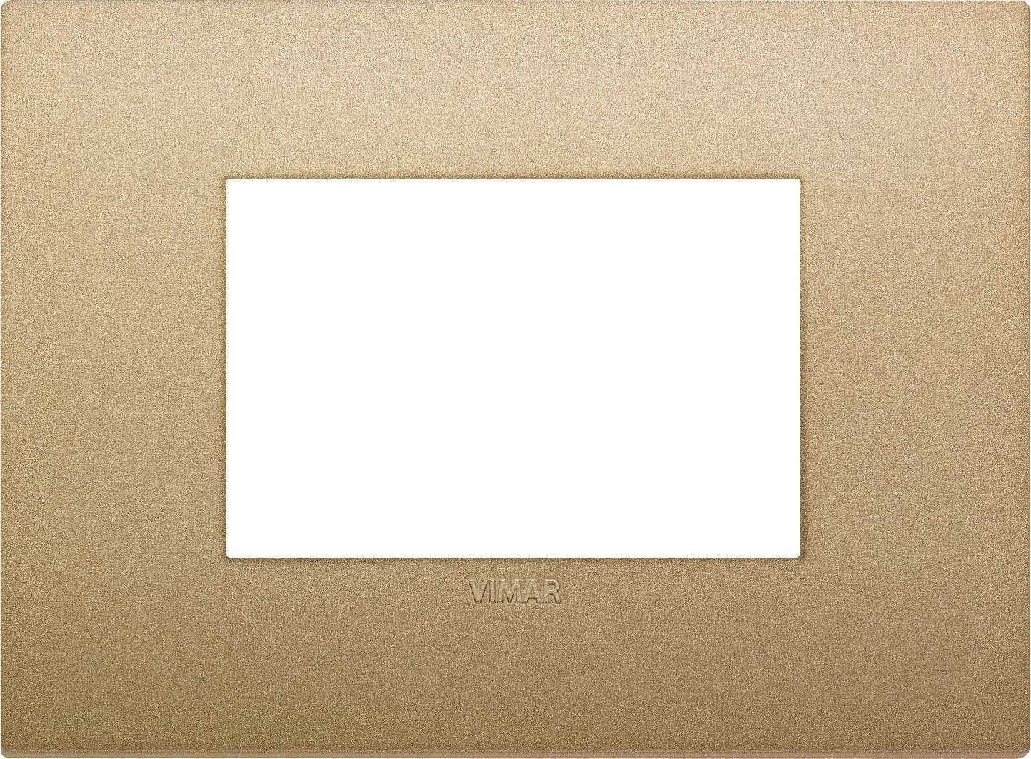 VIMAR Placca Classic 3M Oro Matt - SKU 19653.78, Design Elegante e Funzionale, 3 Moduli - 2