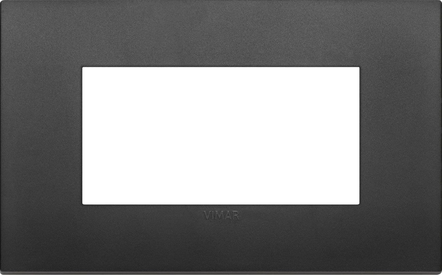 Placca Classic 4M Nera VIMAR - Modello 19654.71 in Tecnopolimero Resistente e Facile da Installare - 2