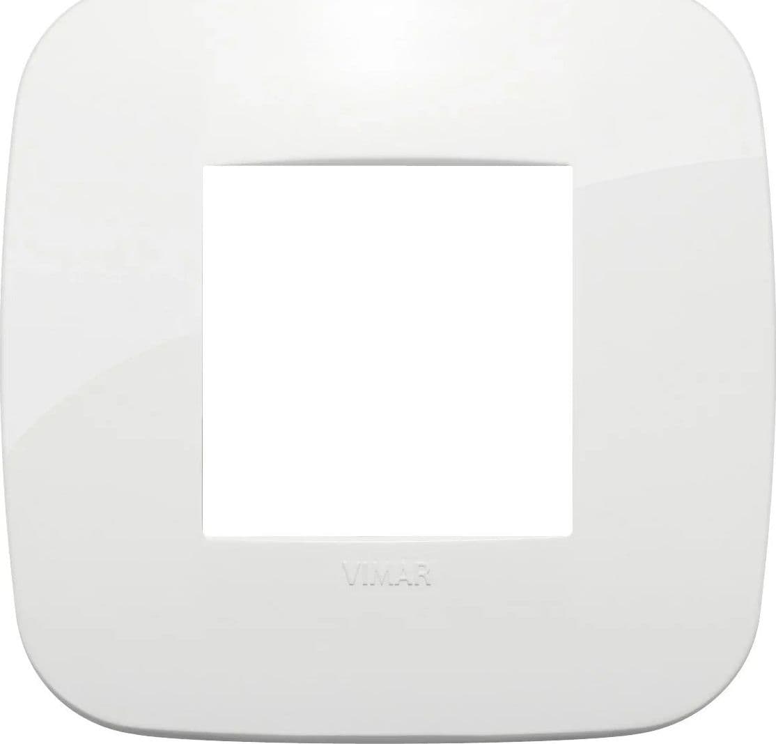 Placca Round 2M Bianco VIMAR - Design Elegante in Tecnopolimero, SKU 19672.84, Facile da Installare - 2