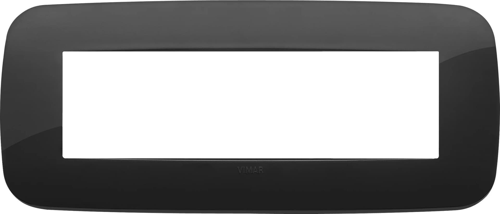 VIMAR Placca Round 7M Nero - Design Elegante e Moderno, SKU 19687.81, Materiale Resistente - 2