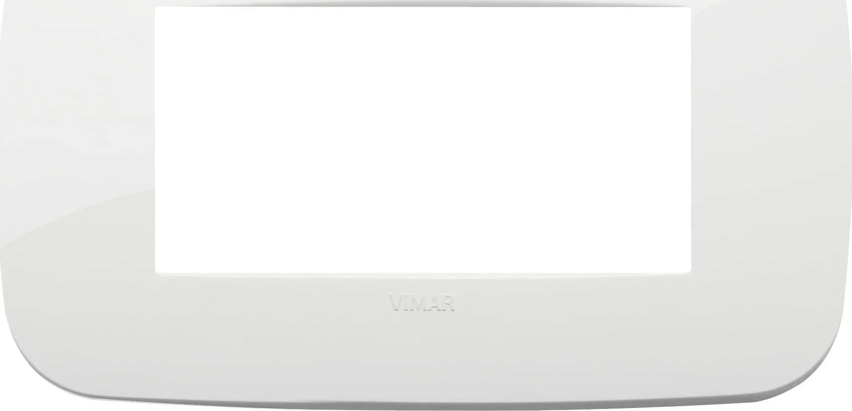 VIMAR Placca Round 4M Bianco 19684.84 - Accessorio Elegante in Tecnopolimero per Moduli Elettrici - 2