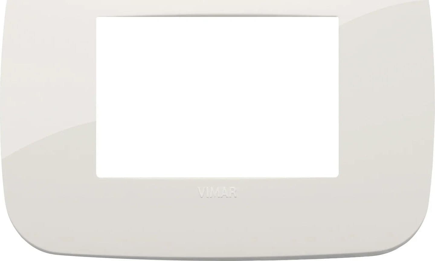 VIMAR Placca Round 3M Ivoria - SKU 19683.83, Design Elegante in Tecnopolimero Resistente - 2