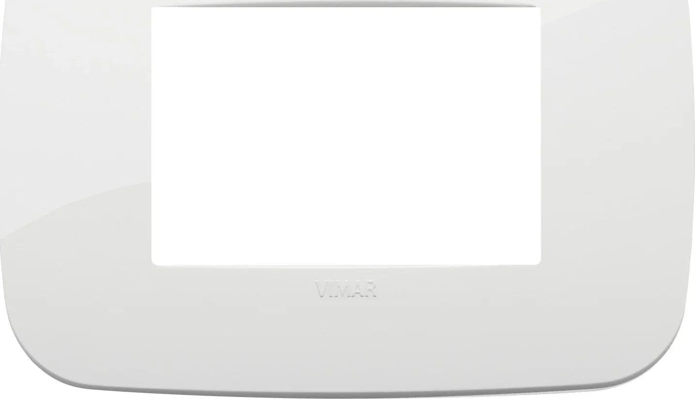 VIMAR Placca Round 3M Bianco - Codice 19683.84, Tecnopolimero Resistente, Design Elegante - 2