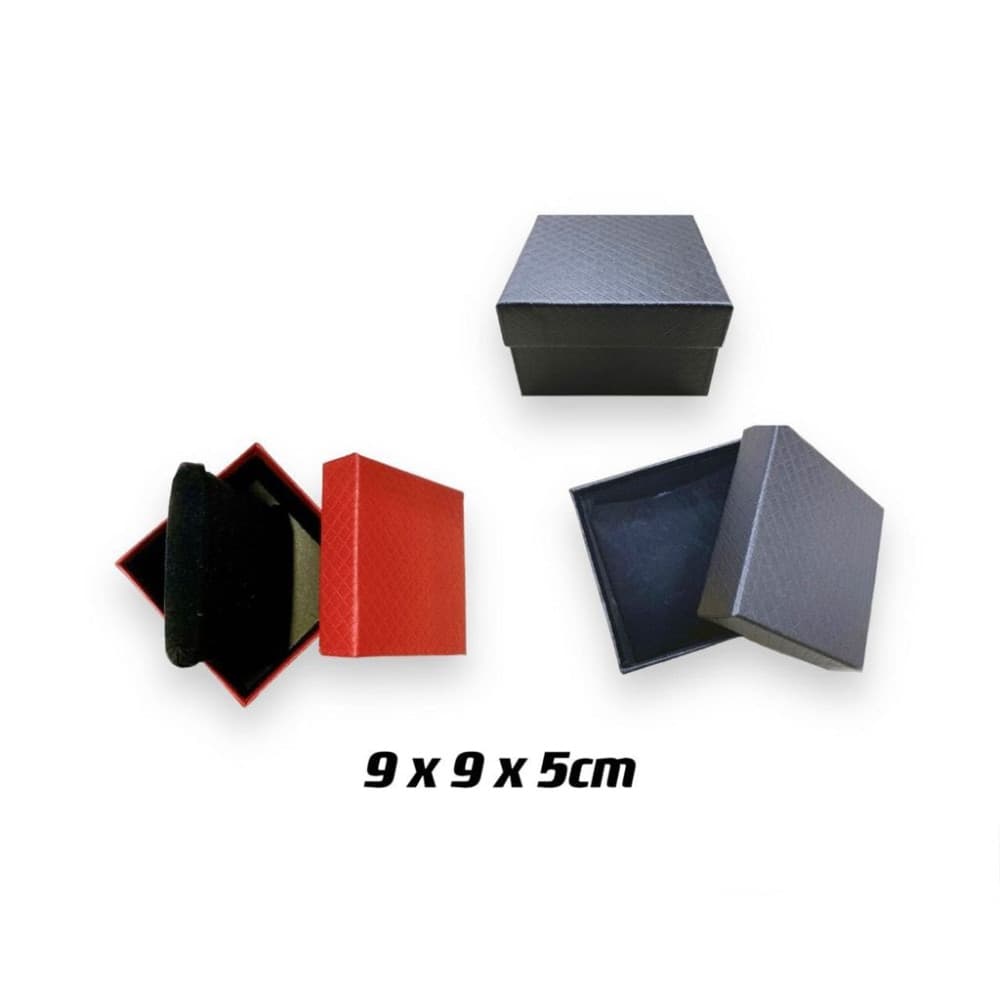 Scatola regalo rigida 9x9x5 cm elegante per gioielli e piccoli oggetti - 2