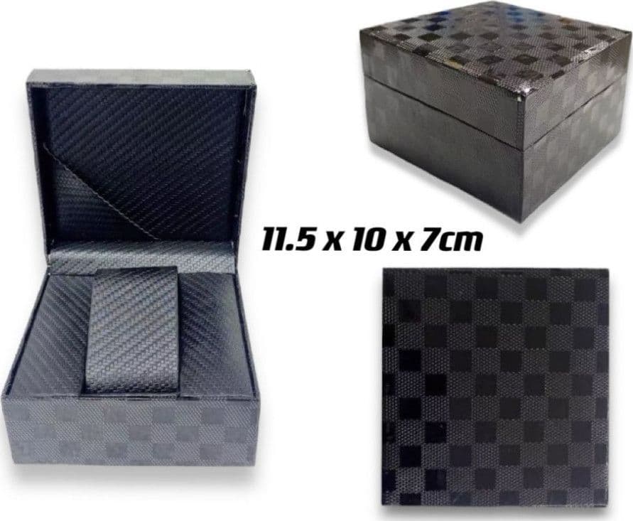 Scatola porta orologio premium 11.5x10x7 cm con interno imbottito e finitura elegante - 2