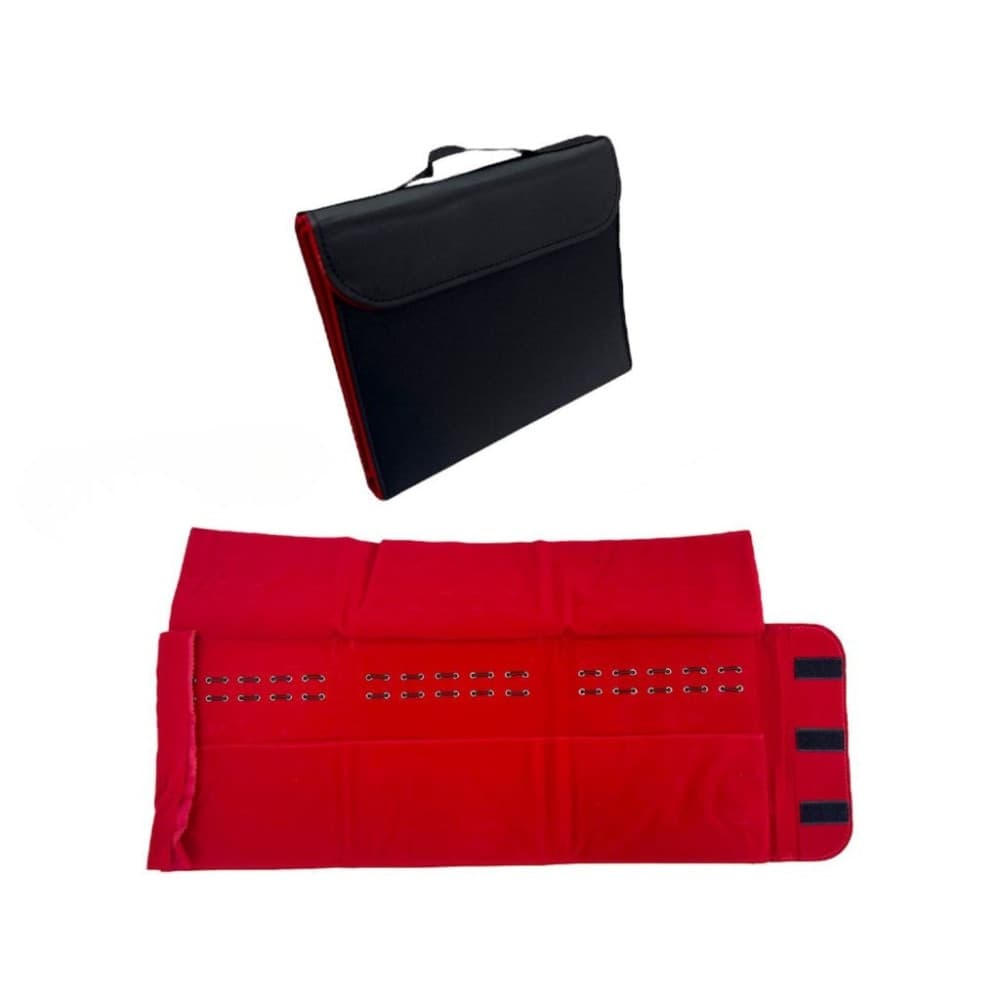 Custodia porta orologi da viaggio 25x21x3 cm organizer multi slot con chiusura