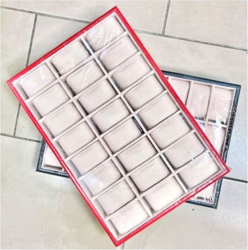 Scatola porta orologi 24 posti organizer grande uomo elegante