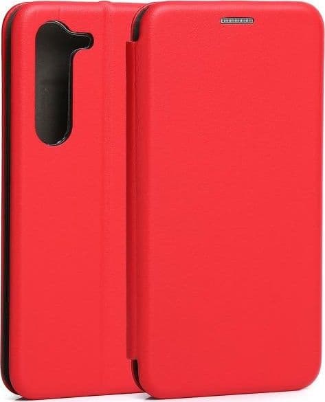 custodia a libro samsung s23 fe con porta carte di credito rossa