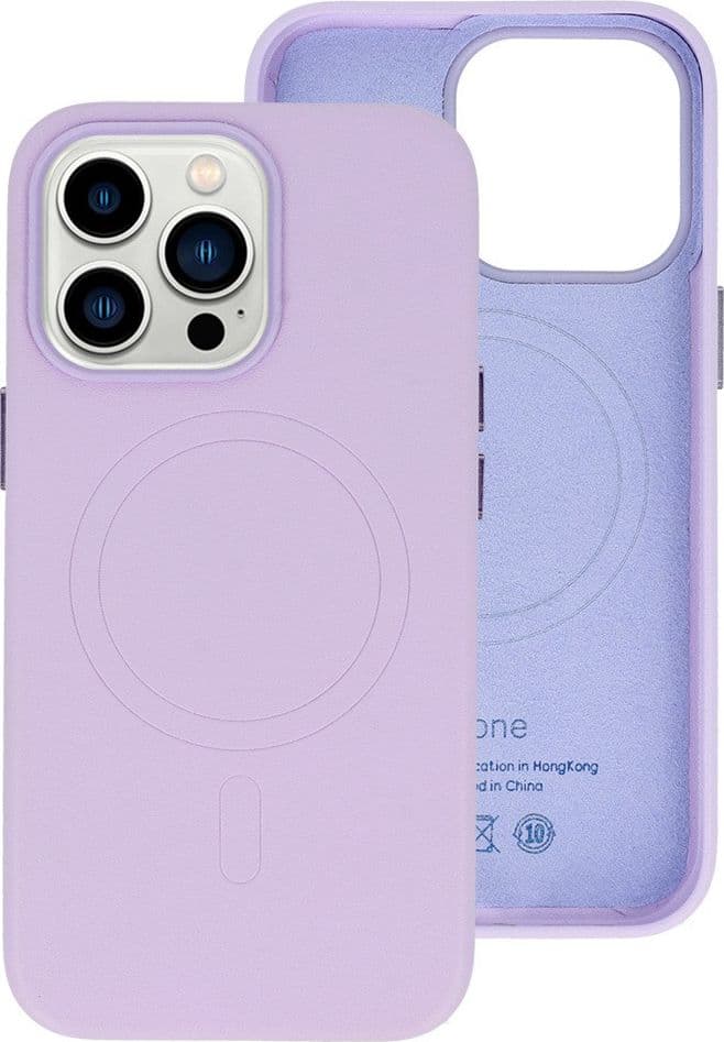 cover protettiva iphone 13 pro ecopelle purple magsafe compatibile