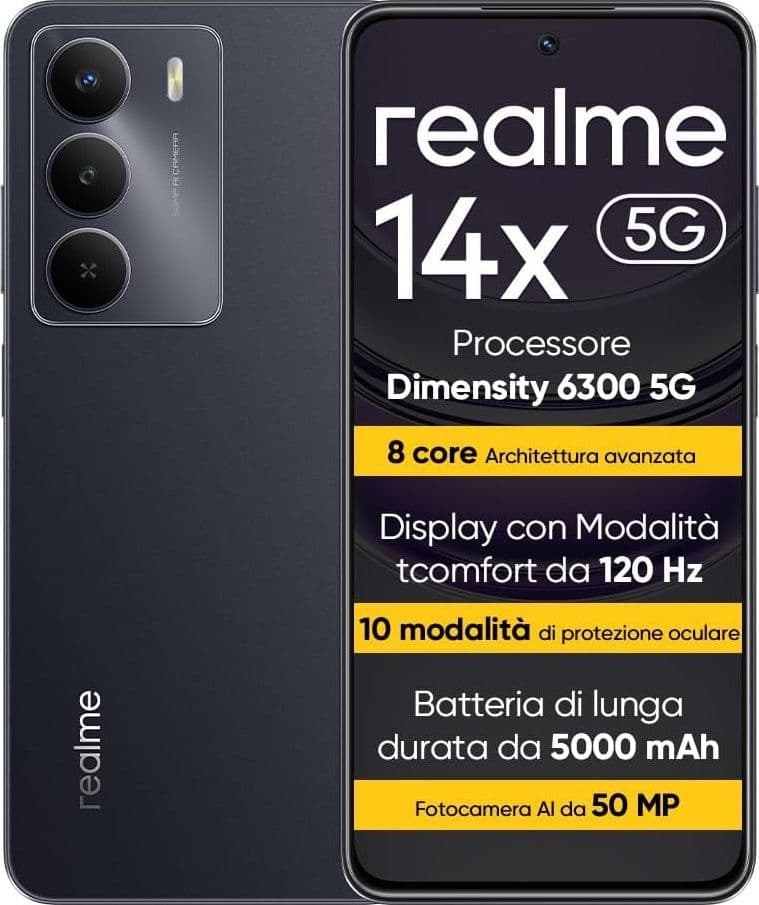 SMARTPHONE REALME 14X 5G 6+256GB BLACK - 1