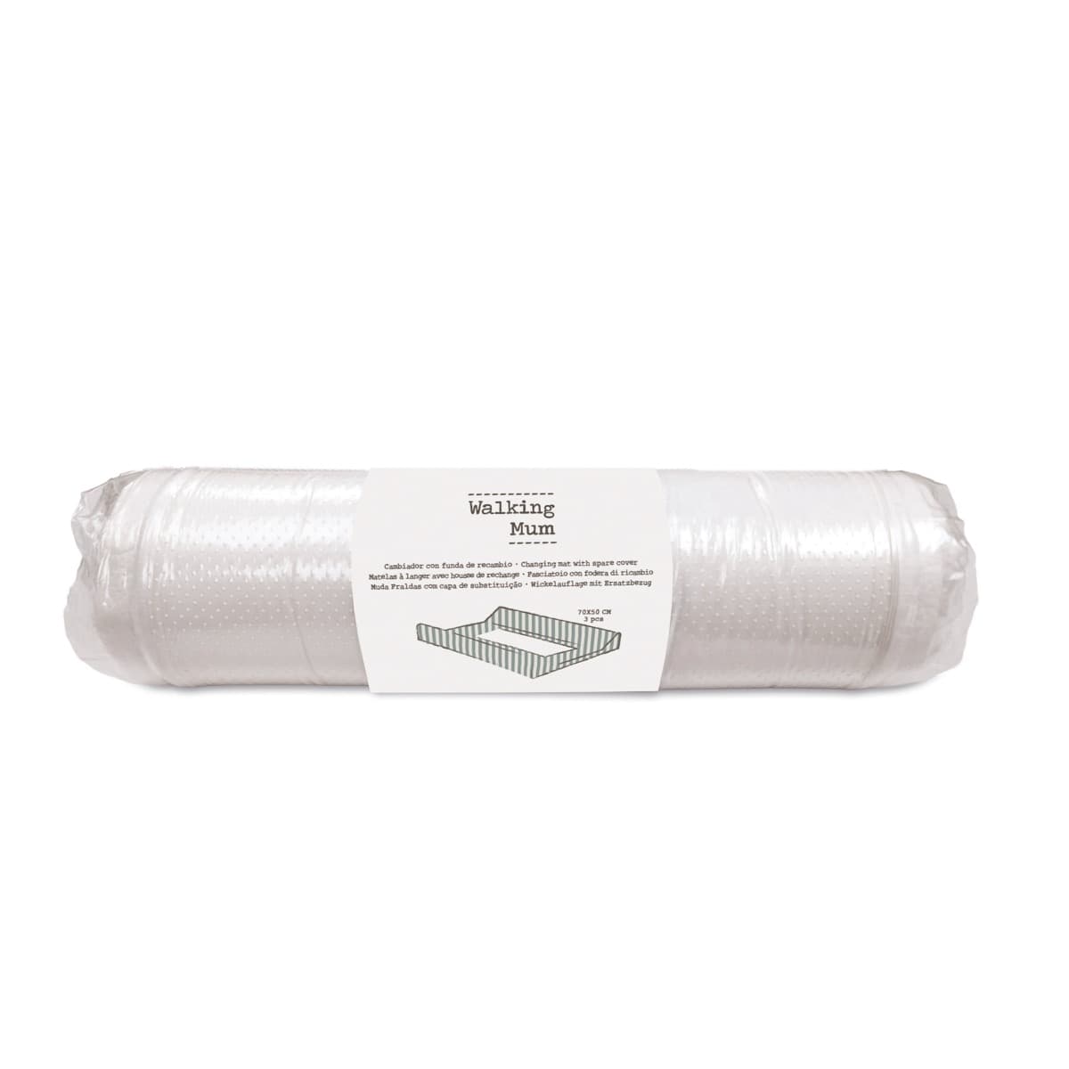 Fasciatoio Home con fodera Pasito a Pasito WM Praliné Strisce Matcha - 5