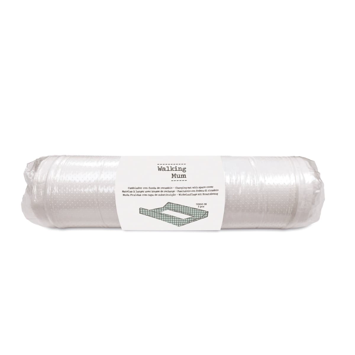 Fasciatoio Home con fodera Pasito a Pasito WM Praliné Vichy Matcha - 5