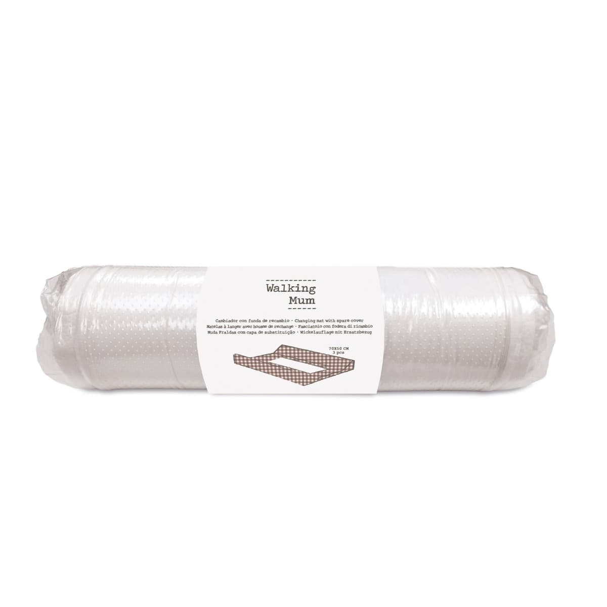 Fasciatoio Home con fodera Pasito a Pasito WM Praliné Vichy Moka - 4