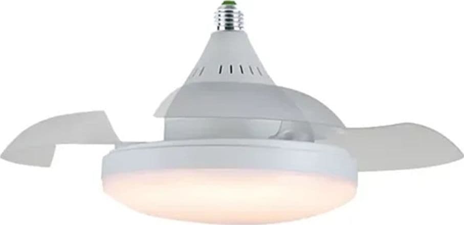 LAMPADA VENTILATORE UFO DA SOFFITTO A LUCE LED ATTACCO E27 30W 17" SUPER SILENZIOSO - 5