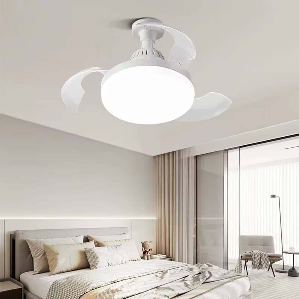 LAMPADA VENTILATORE UFO DA SOFFITTO A LUCE LED ATTACCO E27 30W 17" SUPER SILENZIOSO - 6