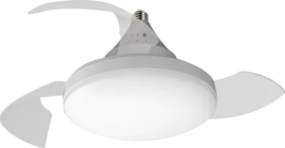 LAMPADA VENTILATORE UFO DA SOFFITTO A LUCE LED ATTACCO E27 30W 17" SUPER SILENZIOSO - 9