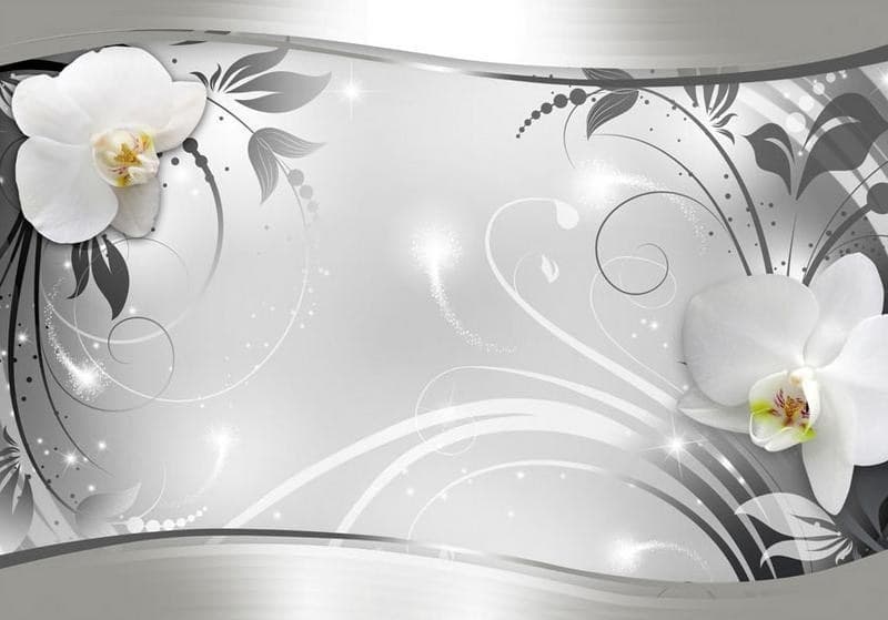 Fotomurale  Silver Abstract - 6