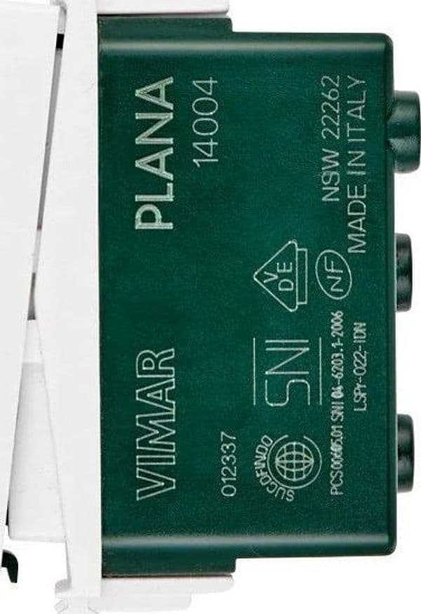 Vimar Plana Deviatore 1P 10A 14004 - Illuminabile, Design Elegante, Compatibile Plack Clack® - 5