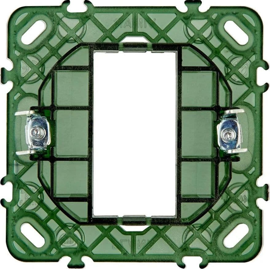 Supporto Vimar Plana 1 Modulo con Griffe per Scatole Tonde 60 mm - SKU 14601, Installazione Sicura e Pratica - 2