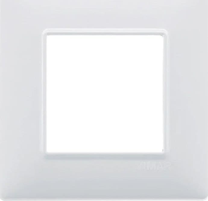 Placca Vimar Plana 2 Moduli Bianco SKU 14642.01 - Design Elegante e Resistente in Tecnopolimero - 2