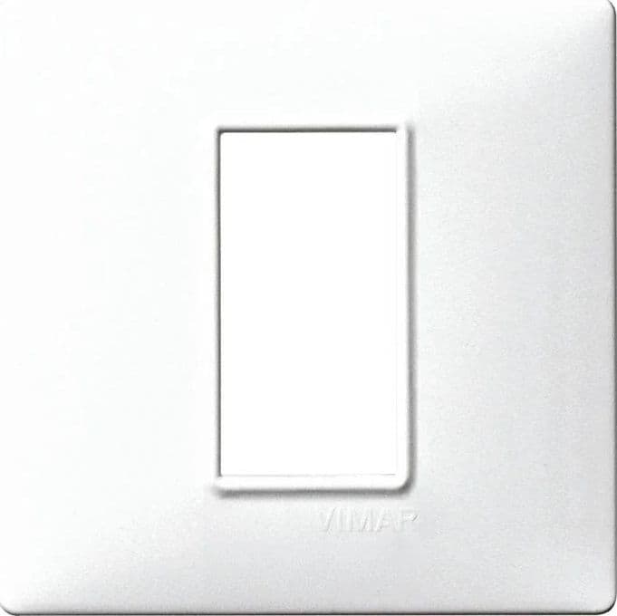 Placca Vimar Plana 1 Modulo Bianco 14641.01 - Plastica Alta Qualità, Facile Installazione
