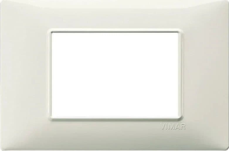 Vimar Plana Placca 3 Moduli Avorio - Codice SKU 14653.02, Tecnopolimero Resistente e Design Elegante - 2