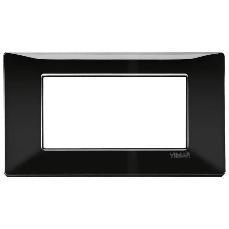 Vimar Plana Placca 4 Moduli Nero 14654.05 - Design Moderno in Tecnopolimero Resistente - 2