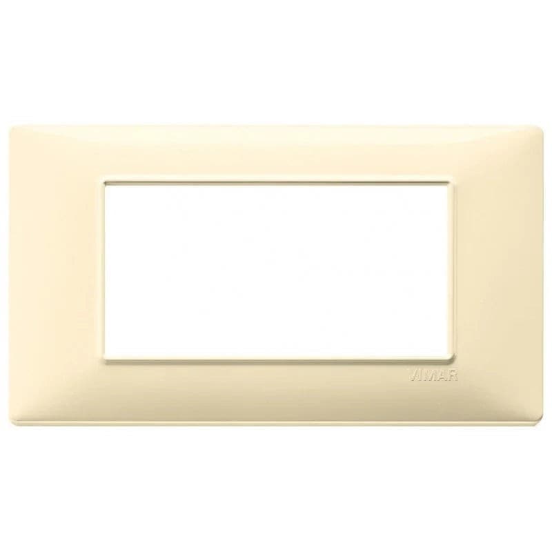 Placca Vimar Plana 4 Moduli Crema 14654.04 - Design Elegante, Facile Installazione, Resistente - 2