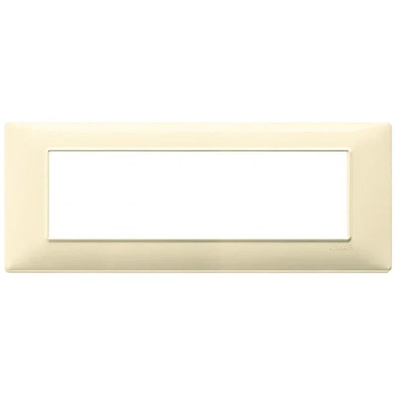 Placca Vimar Plana 7 Moduli Crema SKU 14657.04 - Design Elegante e Funzionale, Resistente e Facile da Installare - 2