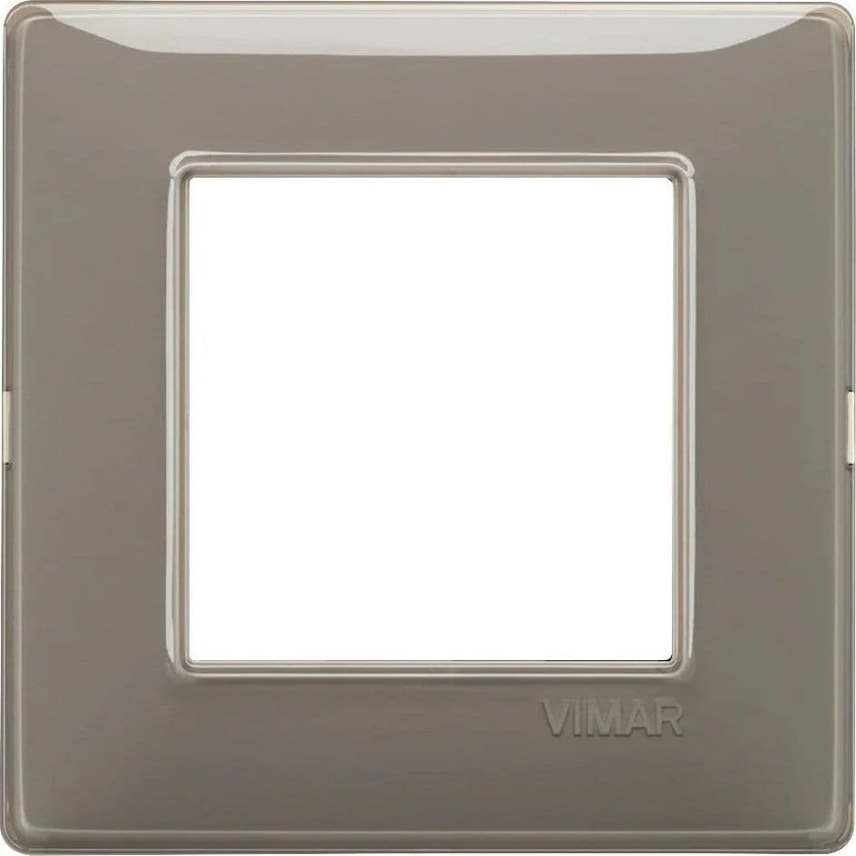 Vimar Plana Placca 2 Moduli Cenere 14642.40 - Tecnopolimero Resistente e Design Compatto - 2