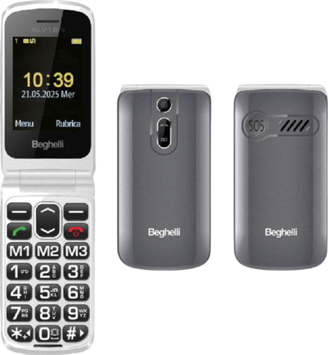 Beghelli Cellulare Anziani Black SLV18N