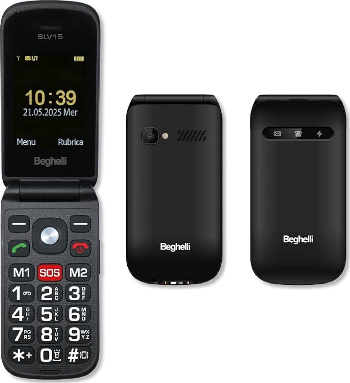 Beghelli Cellulare Anziani Black SLV15N