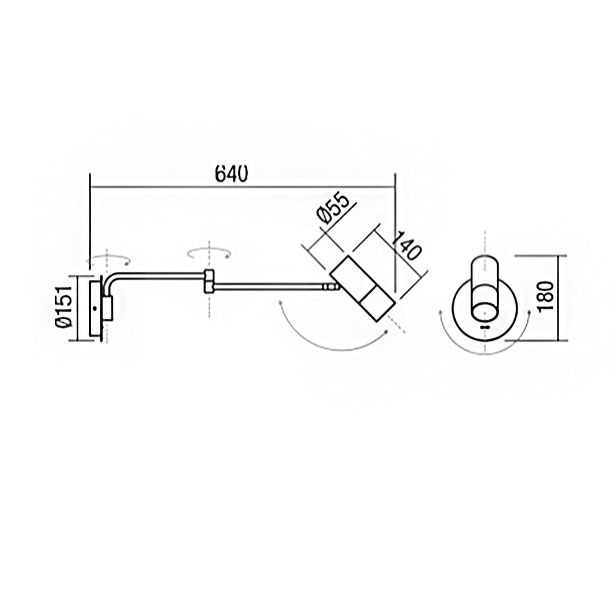 Applique braccio orientabile Redo group PIVOT 01-2369 2368 GU10 LED lampada parete moderna - 5