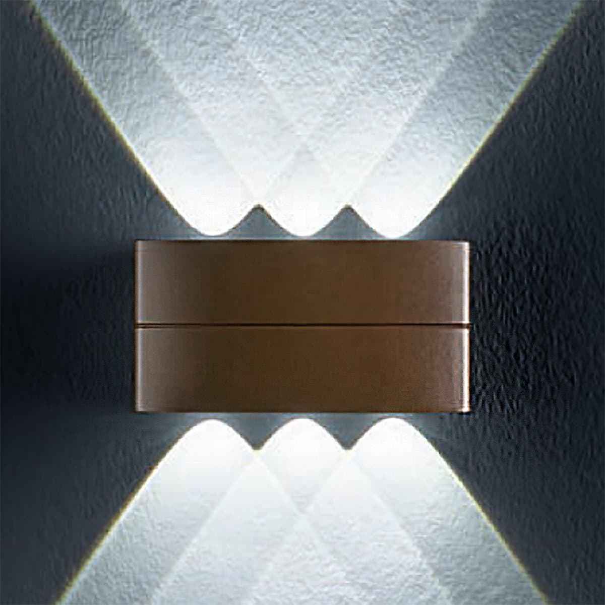 Applique led esterno Redo group FABO 01-90227 IP54 470LM lampada parete classica biemissione - 2