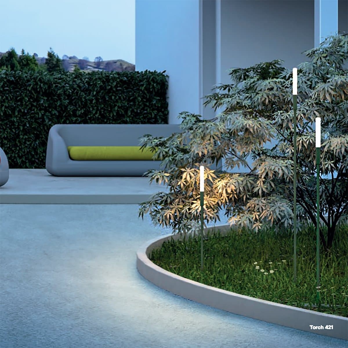 Lampioncino picchetto giardino Redo group TORCH 58H IP65 80LM 3000K lampada terra - 3
