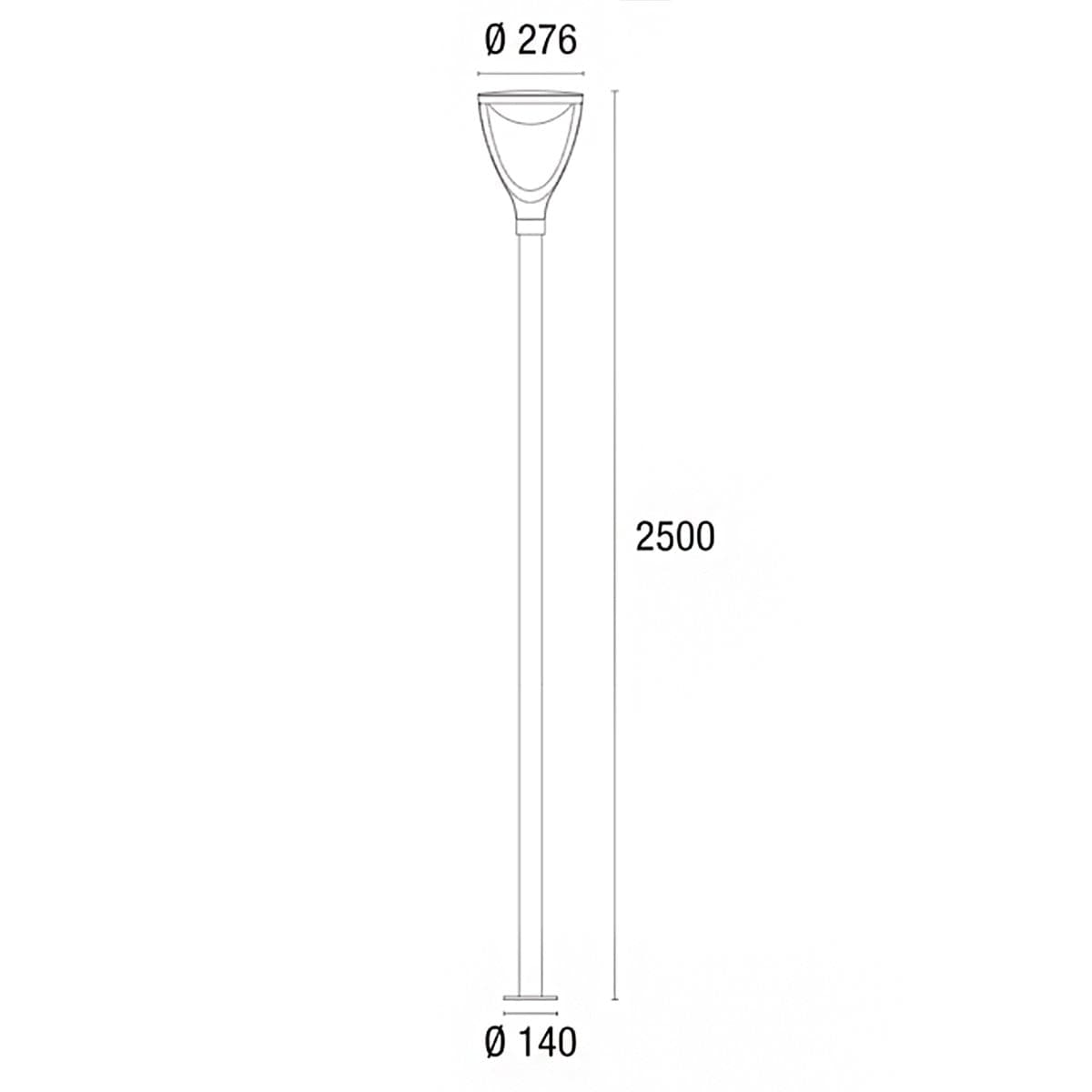Lampioncino esterno Pan International PARK GRD02151 LED 1900LM 3000K giardino - 2